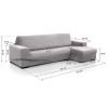 Funda Chaise Longue Super Elástica VELVET
