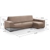Funda Chaise Longue Super Elástica VELVET