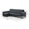 Funda Chaise Longue Super Elástica VELVET